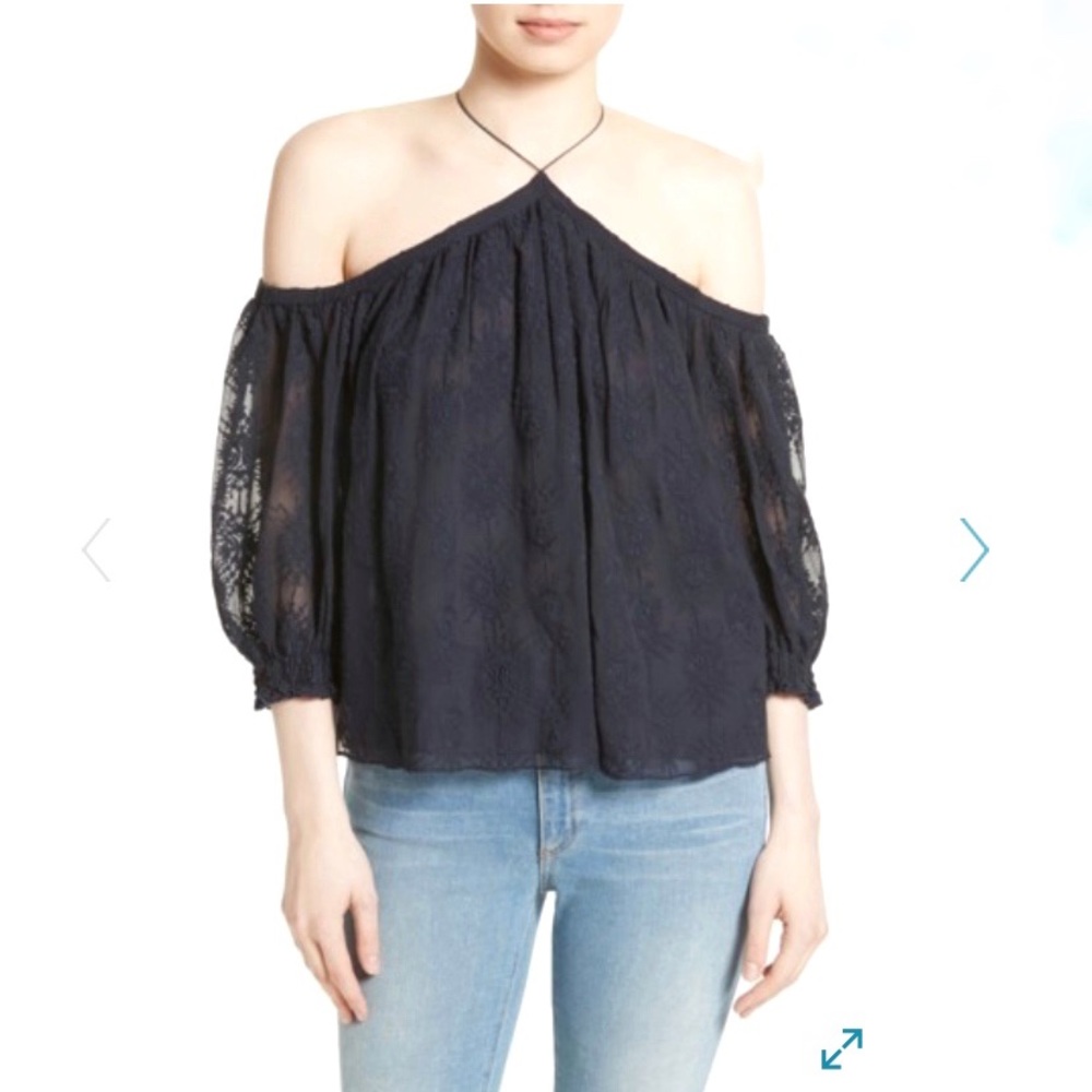 Rebecca Taylor cold shoulder blouse EUC